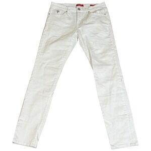 Guess White Medium Rise Skinny Scotch Fit Jean 32 x 32 Logo Casual Denim Y2K EAC